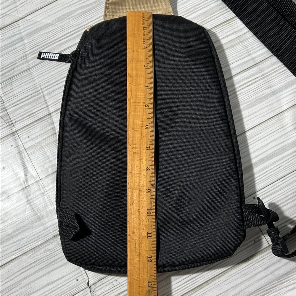 Puma Sidewall Strap Pack‎ Sling Bag Crossbody small messenger bag Black tan OS